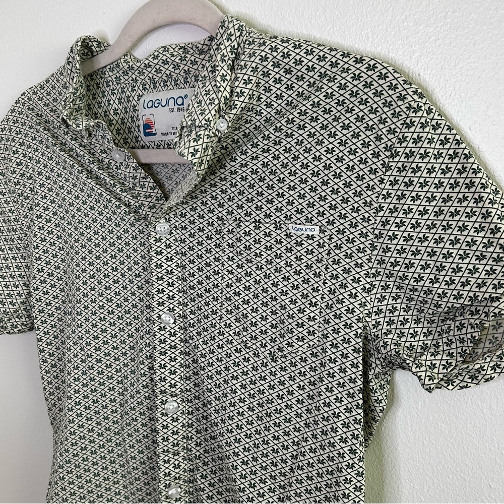 Laguna Leaf Print short sleeve button down shirt - Picture 2 of 5